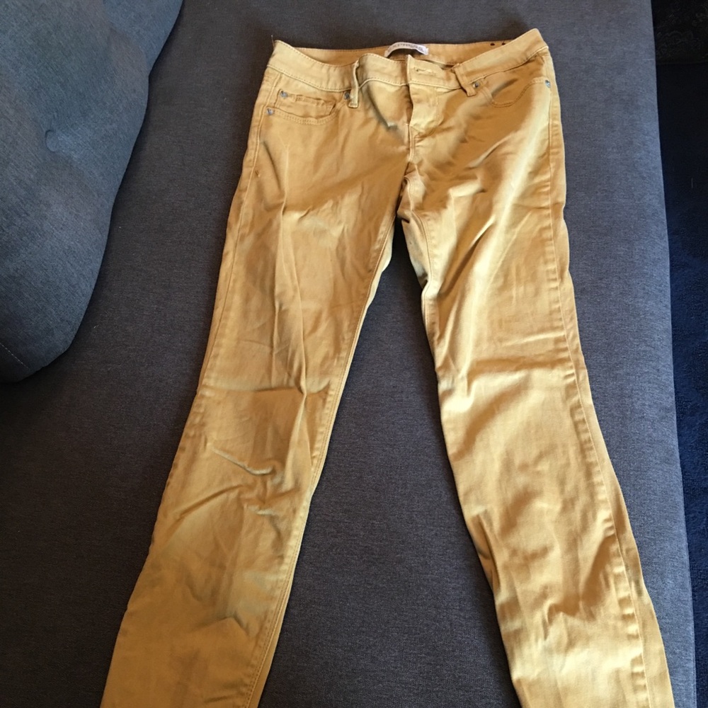 Mustard yellow Express jeans